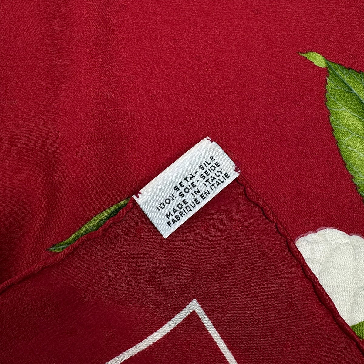 Luxury Promise Japan VINTAGE CHANEL CAMELLIA SCARF RED SILK 90323163