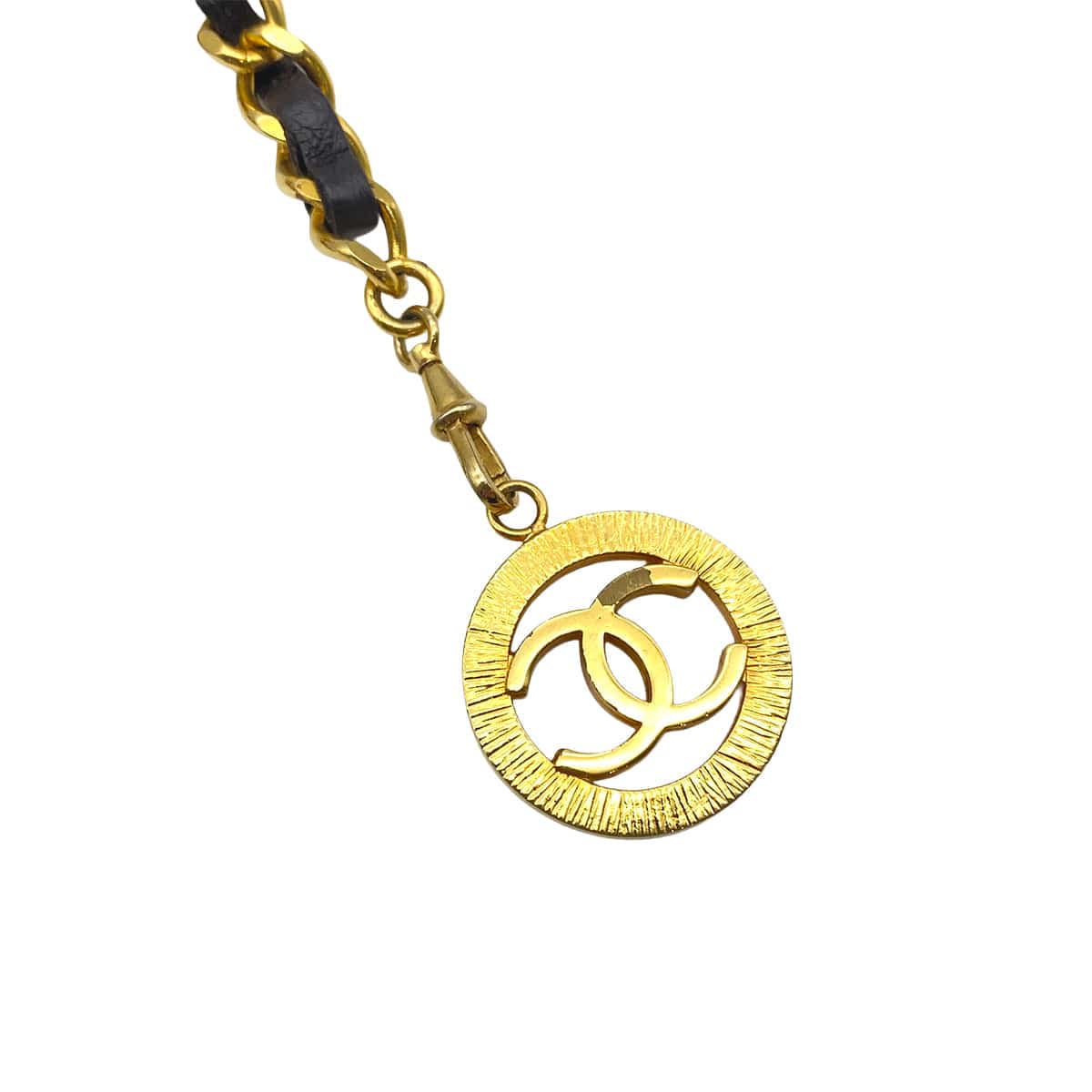 Luxury Promise Japan VINTAGE CHANEL CHAIN BELT COCOMARK  DARK BROWN GOLD LEATHER ACCESSORY 90325271