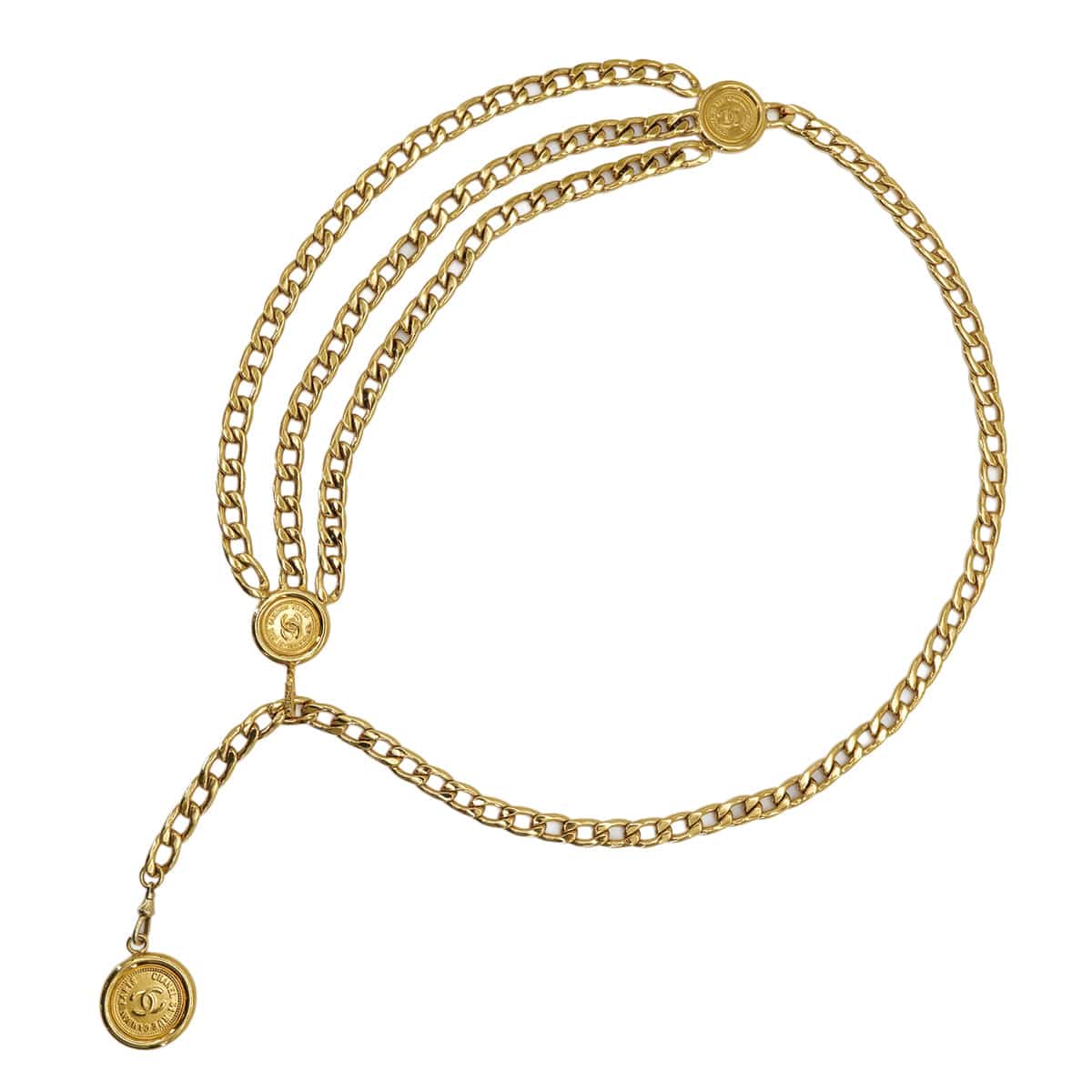Luxury Promise Japan VINTAGE CHANEL CHAIN BELT COCOMARK GOLD ACCESSORY 90317785