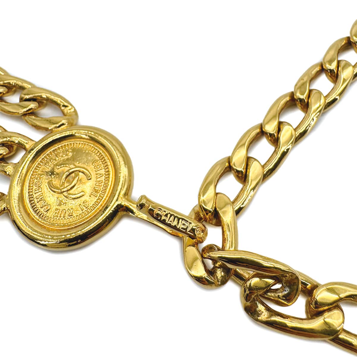 Luxury Promise Japan VINTAGE CHANEL CHAIN BELT COCOMARK GOLD ACCESSORY 90317785
