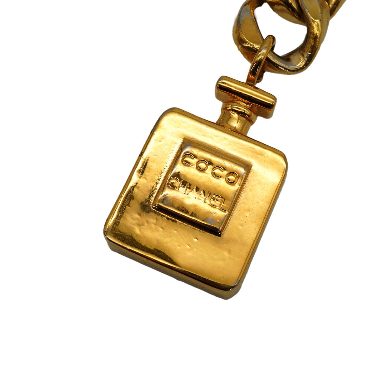 Luxury Promise Japan VINTAGE CHANEL CHAIN BELT PERFUME MOTIF CHARM GOLD ACCESSORY 90334891