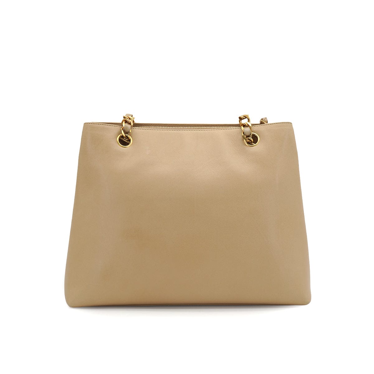 Luxury Promise Japan VINTAGE CHANEL CHAIN SHOULDER BAG BEIGE LAMB SKIN GOLD HARDWARE 90331862