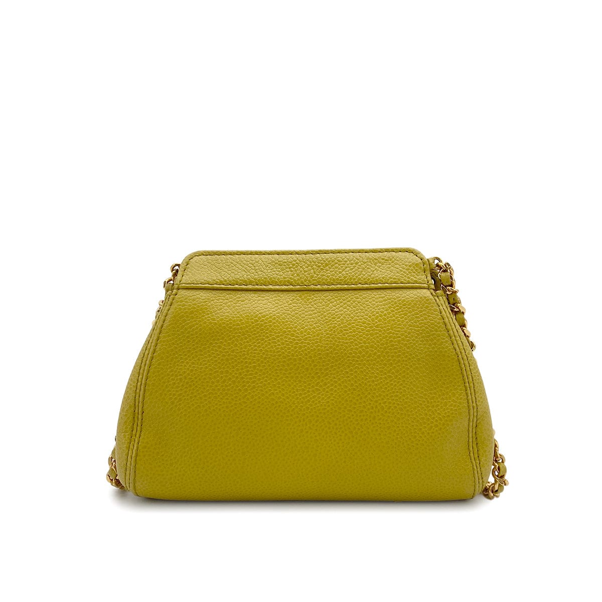 Luxury Promise Japan VINTAGE CHANEL CHAIN SHOULDER BAG YELLOW CAVIAR SKIN GOLD HARDWARE 90317294