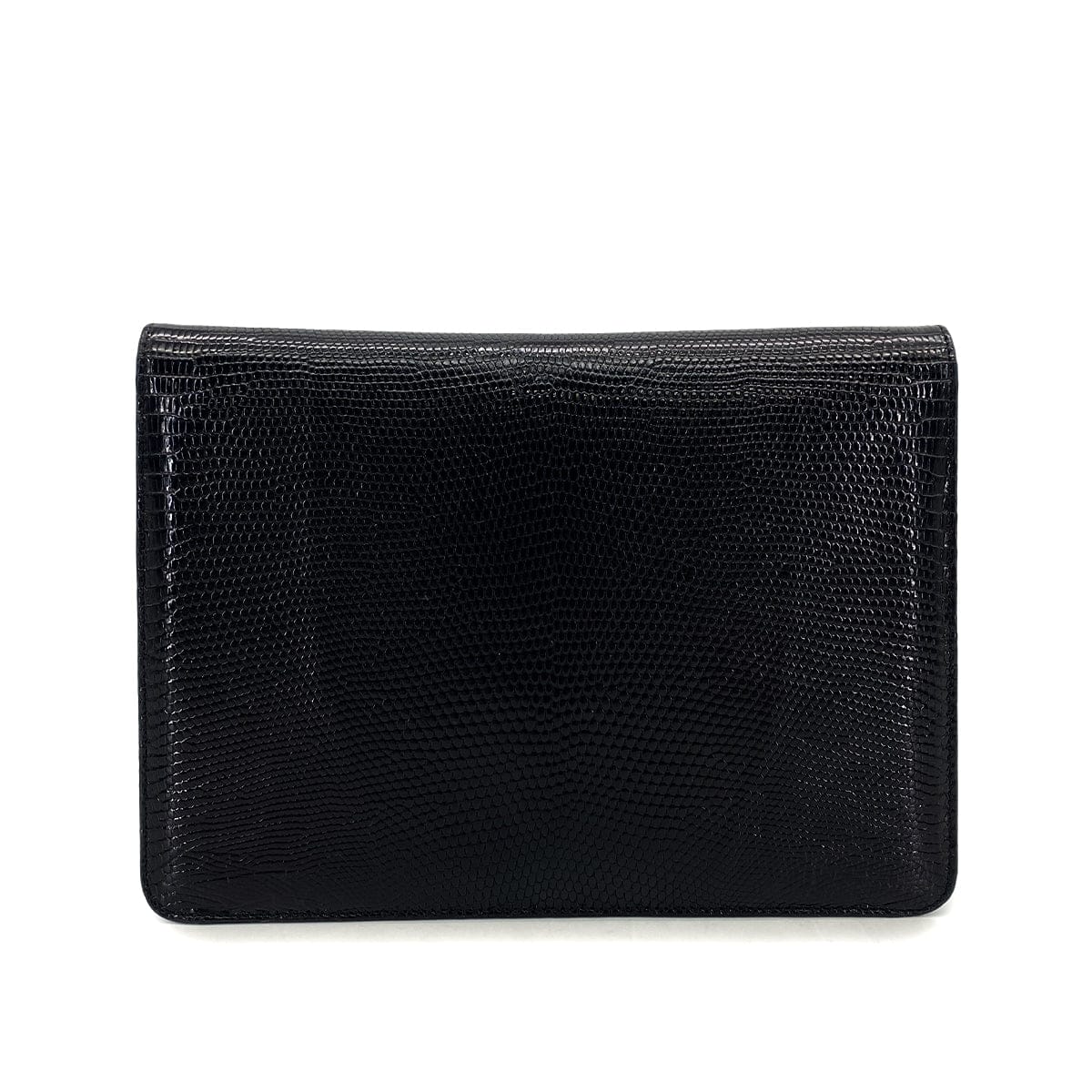 Luxury Promise Japan VINTAGE CHANEL CHAIN SHUOLDER BAG BLACK LIZARD GOLD HARDWARE 90324813