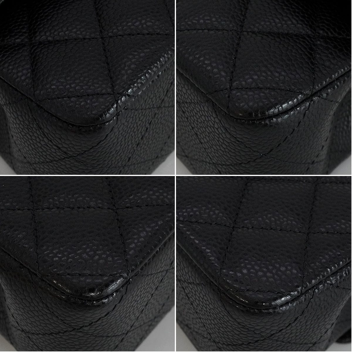 Luxury Promise Japan VINTAGE CHANEL CLASSIC FLAP MEDIUM CHAIN SHOULDER BAG BLACK CAVIAR SKIN GOLD HARDWARE 90345073