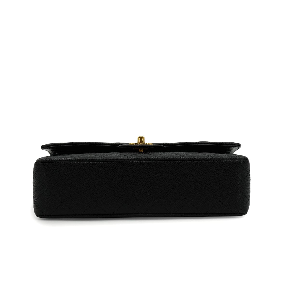 Luxury Promise Japan VINTAGE CHANEL CLASSIC FLAP MEDIUM CHAIN SHOULDER BAG BLACK CAVIAR SKIN GOLD HARDWARE 90345073
