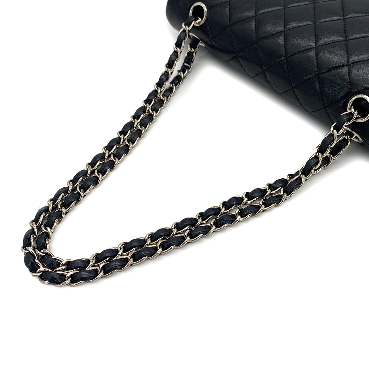 Luxury Promise Japan VINTAGE CHANEL CLASSIC FLAP MEDIUM CHAIN SHOULDER BAG BLACK LAMB SKIN GOLD HARDWARE 90324277
