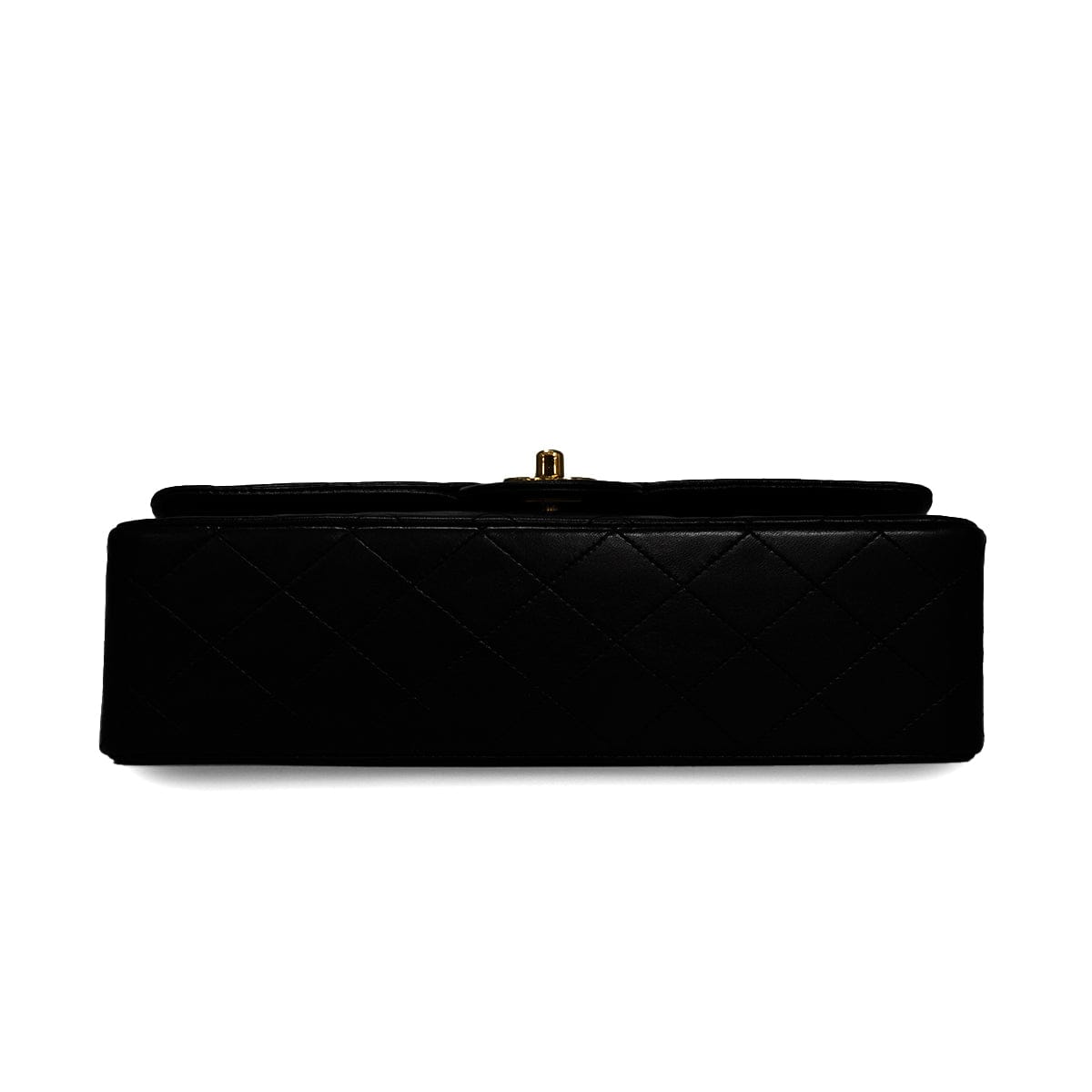 Luxury Promise Japan VINTAGE CHANEL CLASSIC FLAP MEDIUM CHAIN SHOULDER BAG BLACK LAMB SKIN GOLD HARDWARE 90343612