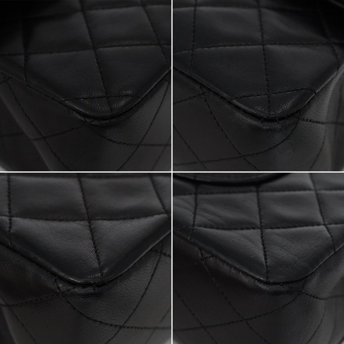 Luxury Promise Japan VINTAGE CHANEL CLASSIC FLAP MEDIUM CHAIN SHOULDER BAG BLACK LAMB SKIN GOLD HARDWARE 90343908