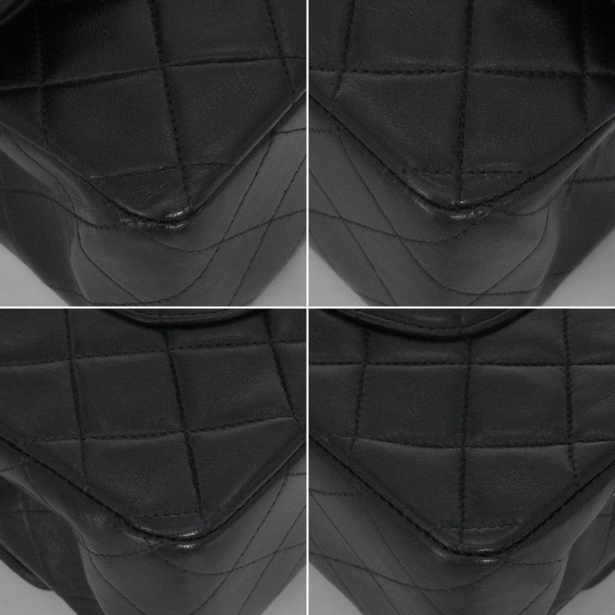 Luxury Promise Japan VINTAGE CHANEL CLASSIC FLAP MEDIUM CHAIN SHOULDER BAG BLACK LAMB SKIN GOLD HARDWARE 90343945