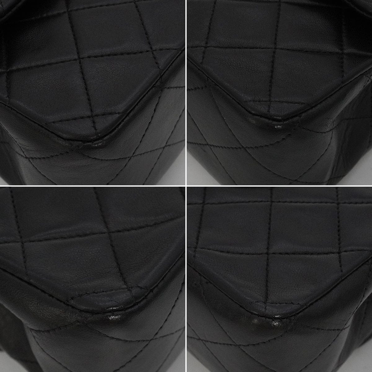 Luxury Promise Japan VINTAGE CHANEL CLASSIC FLAP MEDIUM CHAIN SHOULDER BAG BLACK LAMB SKIN GOLD HARDWARE 90343950