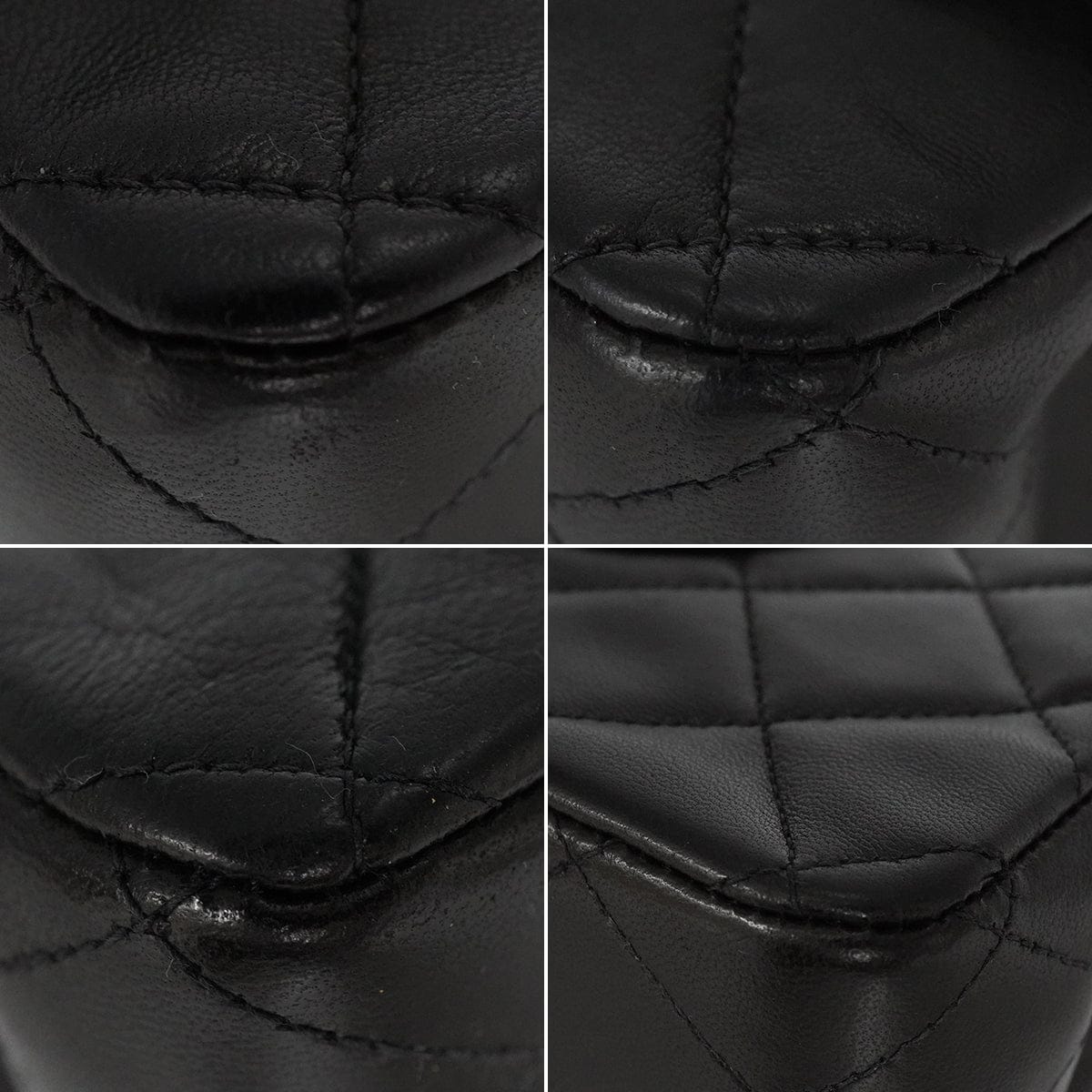 Luxury Promise Japan VINTAGE CHANEL CLASSIC FLAP MEDIUM CHAIN SHOULDER BAG BLACK LAMB SKIN GOLD HARDWARE 90346127