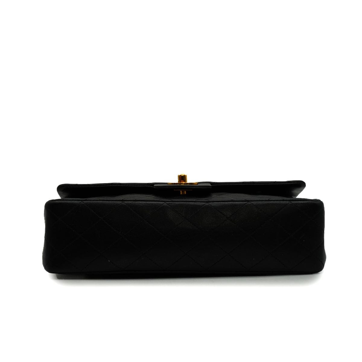 Luxury Promise Japan VINTAGE CHANEL CLASSIC FLAP MEDIUM CHAIN SHOULDER BAG BLACK LAMB SKIN GOLD HARDWARE 90347156