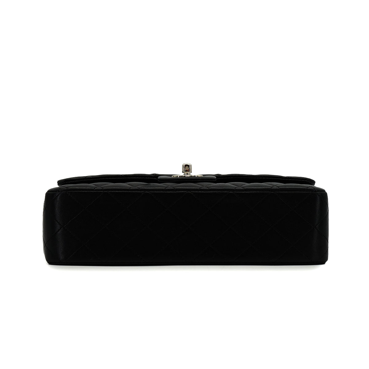 Luxury Promise Japan VINTAGE CHANEL CLASSIC FLAP MEDIUM CHAIN SHOULDER BAG BLACK LAMB SKIN SILVER HARDWARE 90344389