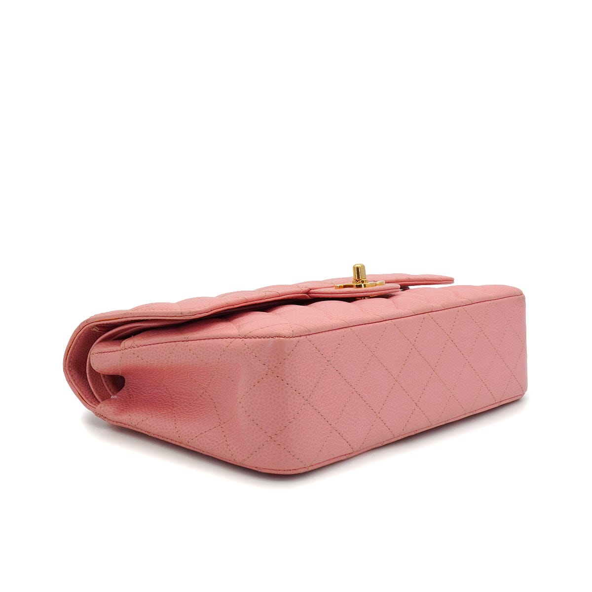 Luxury Promise Japan VINTAGE CHANEL CLASSIC FLAP MEDIUM CHAIN SHOULDER BAG PINK CAVIAR SKIN GOLD HARDWARE 90343614