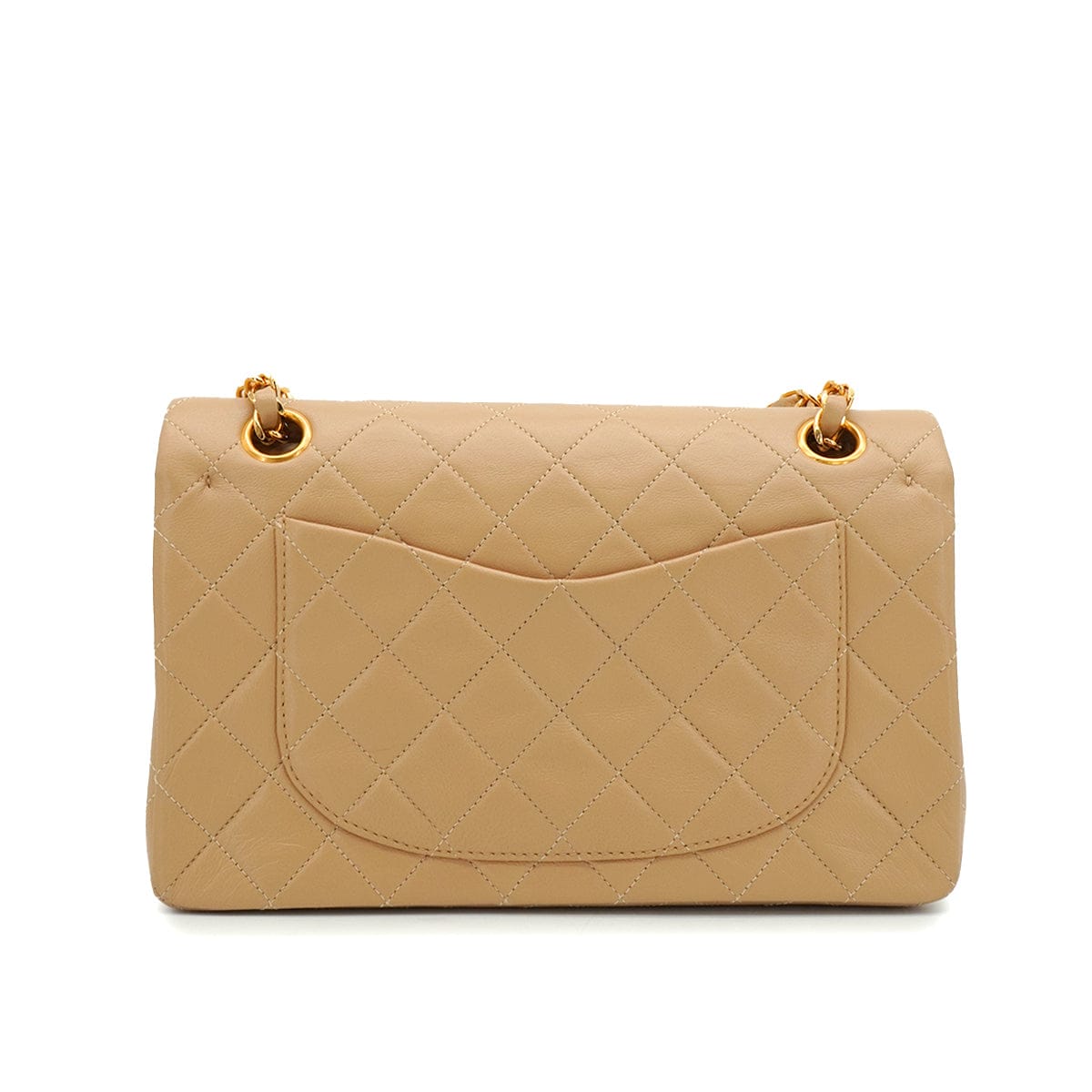 Luxury Promise Japan VINTAGE CHANEL CLASSIC FLAP SMALL CHAIN SHOULDER BAG BEIGE LAMB SKIN GOLD HARDWARE 90344363