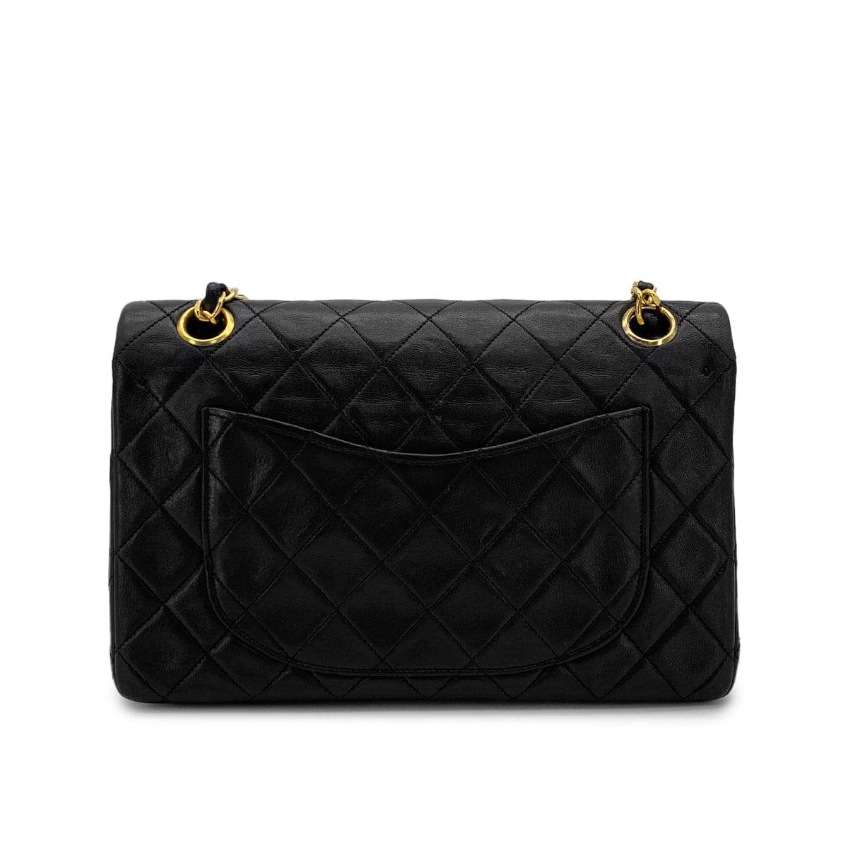 Luxury Promise Japan VINTAGE CHANEL CLASSIC FLAP SMALL CHAIN SHOULDER BAG BLACK LAMB SKIN GOLD HARDWARE 90315012