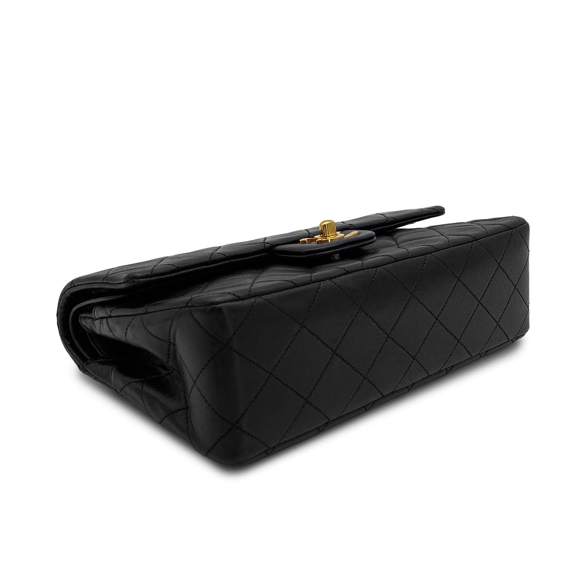Luxury Promise Japan VINTAGE CHANEL CLASSIC FLAP SMALL CHAIN SHOULDER BAG BLACK LAMB SKIN GOLD HARDWARE 90315012