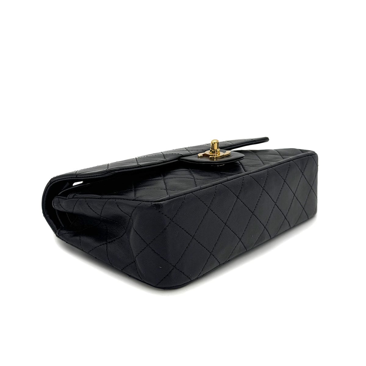 Luxury Promise Japan VINTAGE CHANEL CLASSIC FLAP SMALL CHAIN SHOULDER BAG BLACK LAMB SKIN GOLD HARDWARE 90317907
