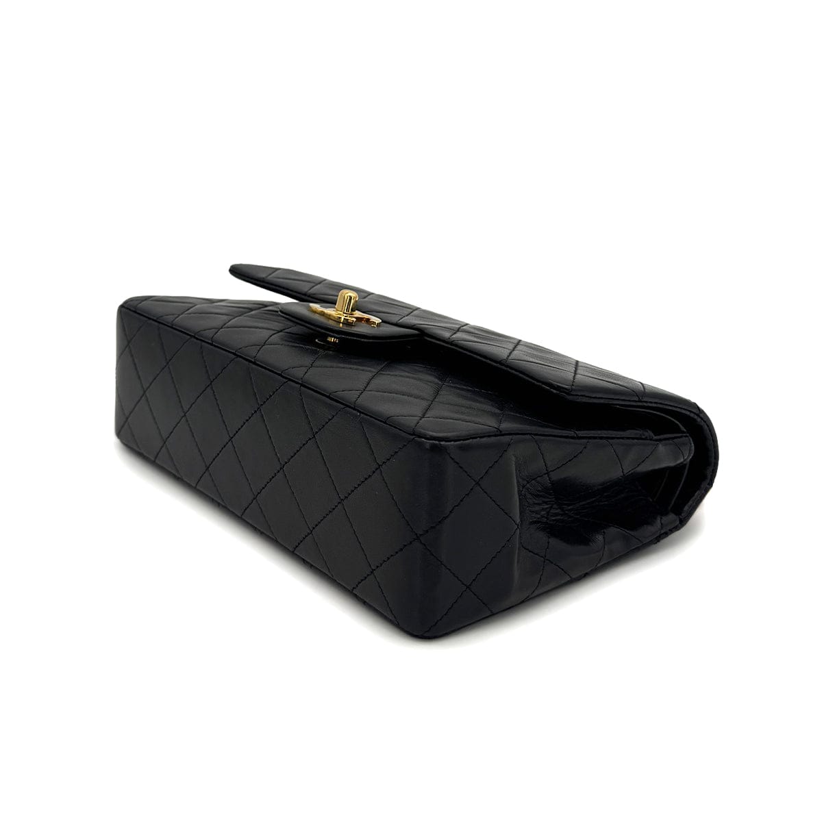 Luxury Promise Japan VINTAGE CHANEL CLASSIC FLAP SMALL CHAIN SHOULDER BAG BLACK LAMB SKIN GOLD HARDWARE 90323201