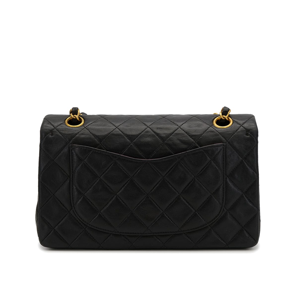 Luxury Promise Japan VINTAGE CHANEL CLASSIC FLAP SMALL CHAIN SHOULDER BAG BLACK LAMB SKIN GOLD HARDWARE 90323457