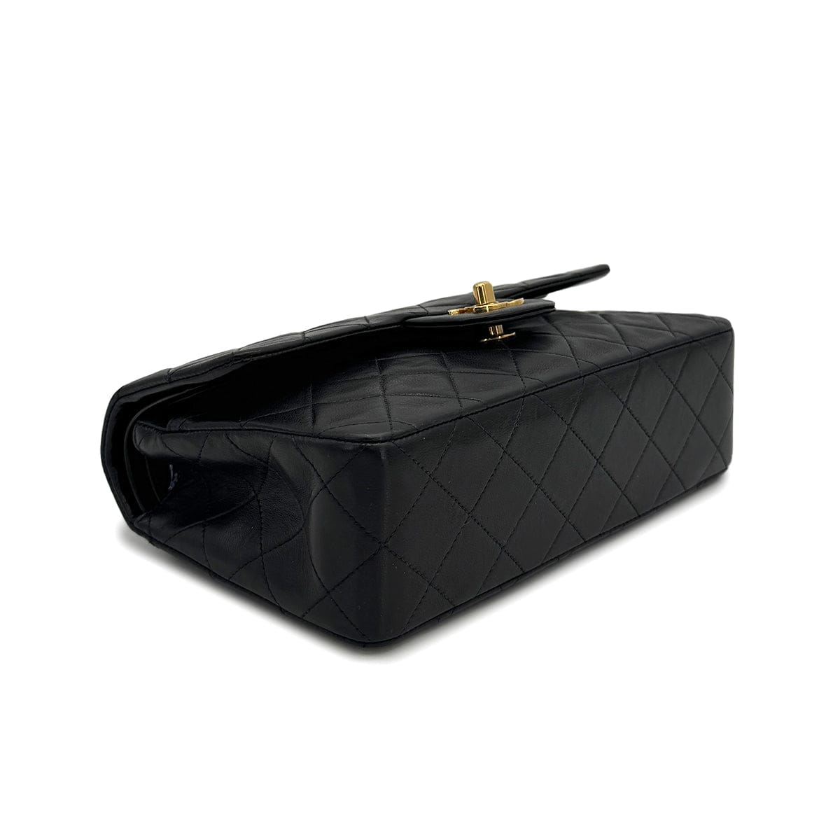 Luxury Promise Japan VINTAGE CHANEL CLASSIC FLAP SMALL CHAIN SHOULDER BAG BLACK LAMB SKIN GOLD HARDWARE 90323457