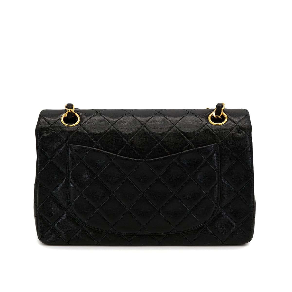 Luxury Promise Japan VINTAGE CHANEL CLASSIC FLAP SMALL CHAIN SHOULDER BAG BLACK LAMB SKIN GOLD HARDWARE 90323479