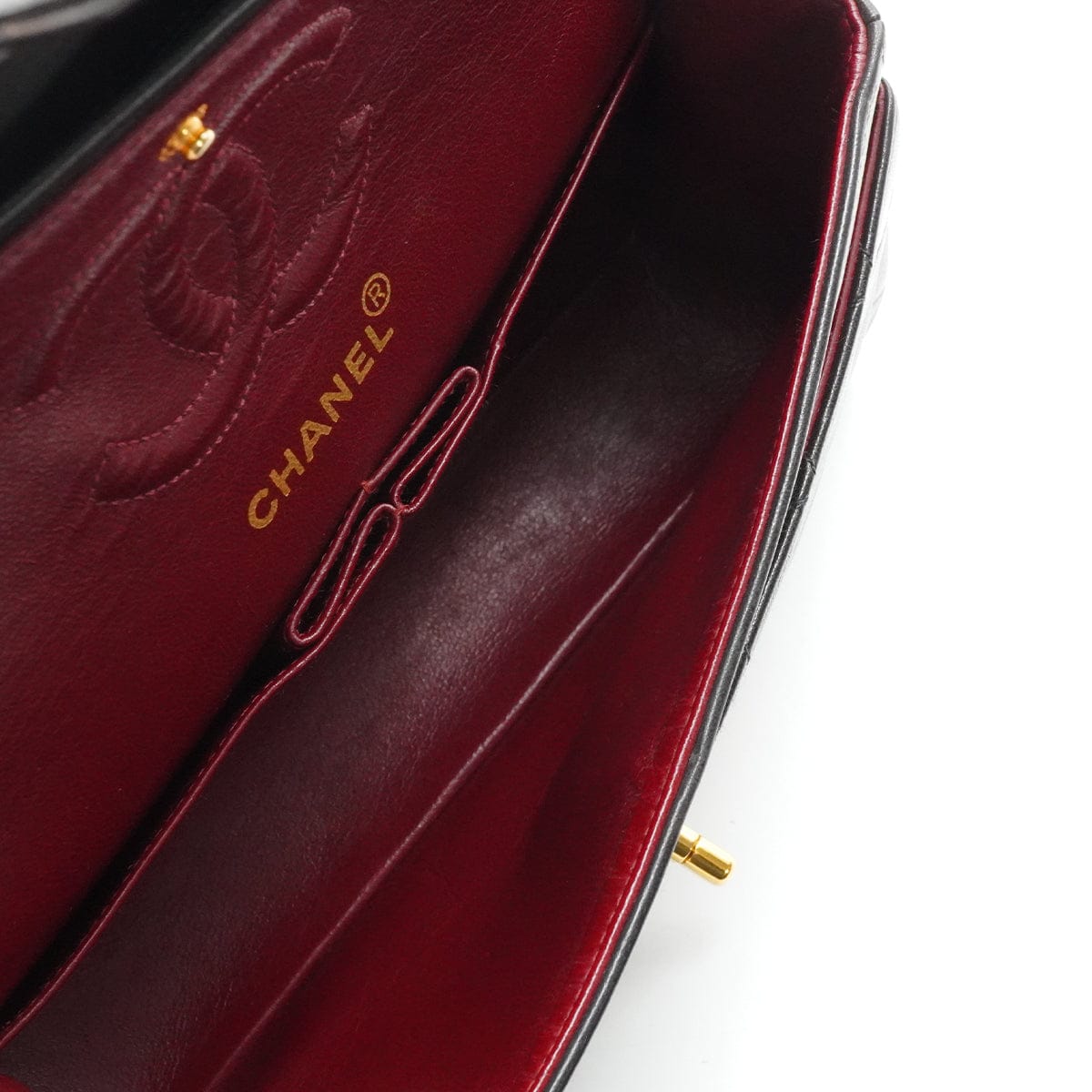 Luxury Promise Japan VINTAGE CHANEL CLASSIC FLAP SMALL CHAIN SHOULDER BAG BLACK LAMB SKIN GOLD HARDWARE 90344371