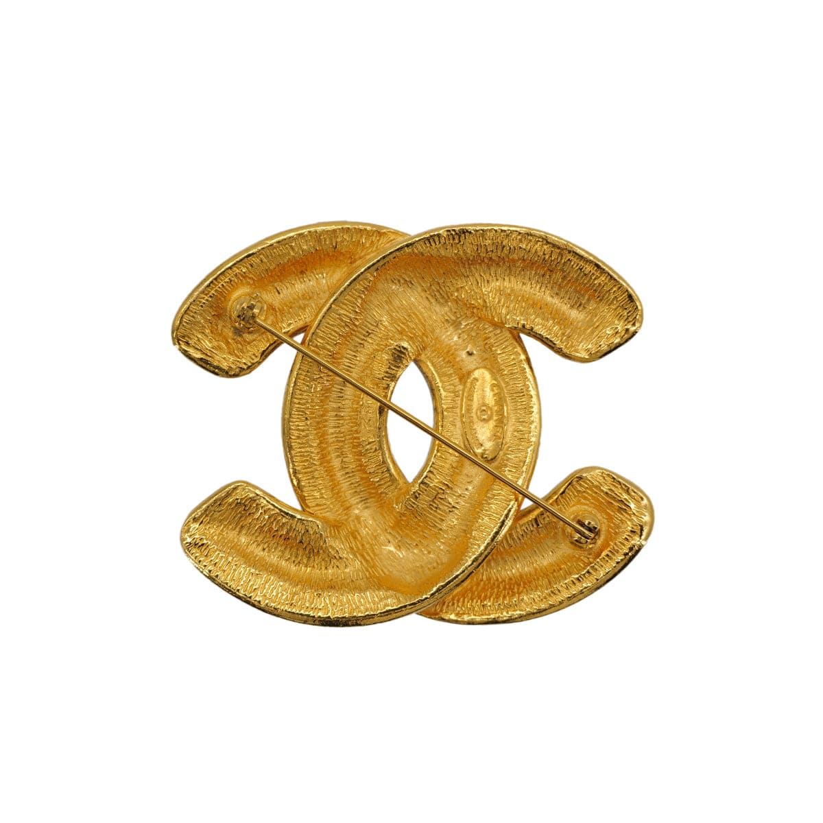 Luxury Promise Japan VINTAGE CHANEL COCOMARK BROOCH MATELASSE GOLD ACCESSORY 90324109