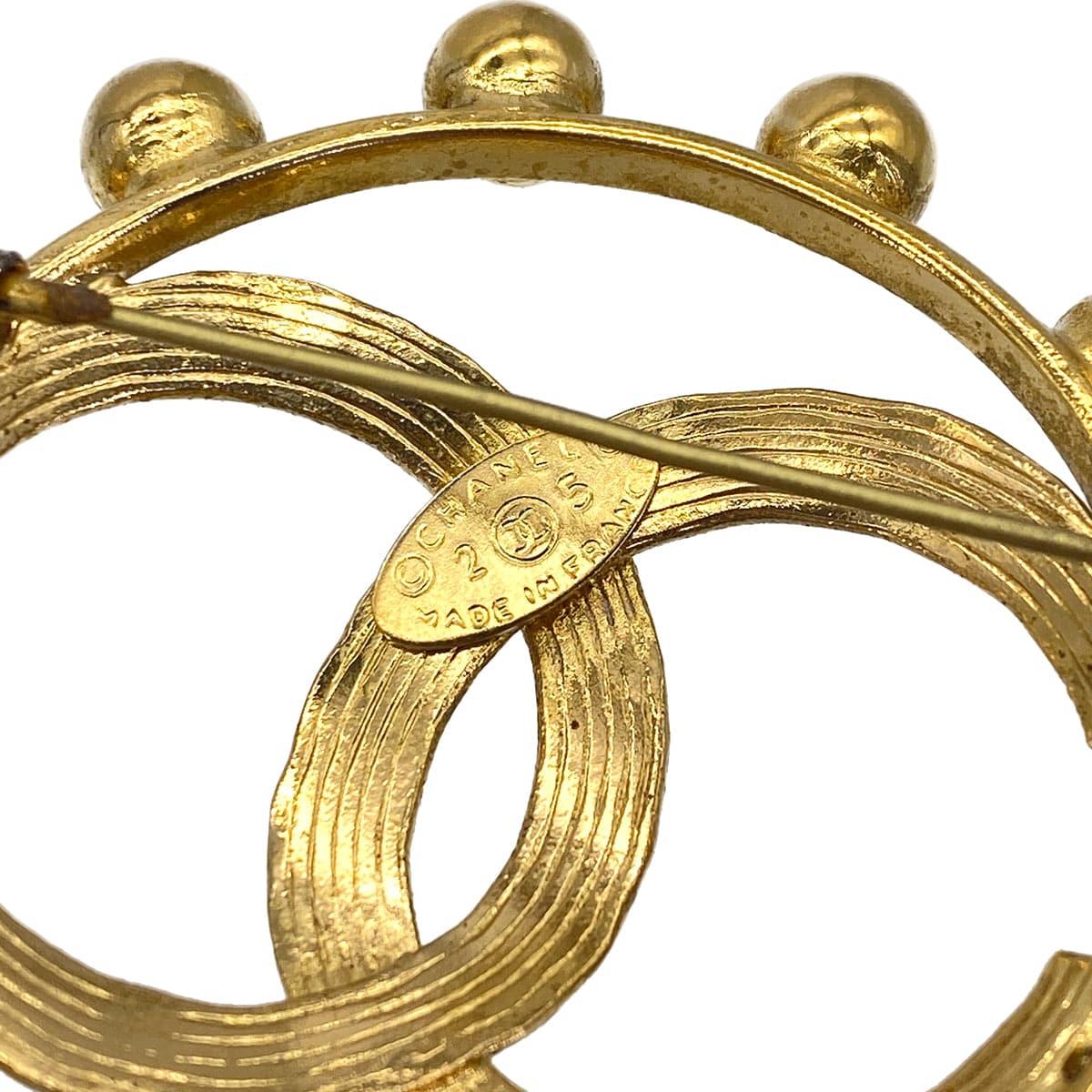 Luxury Promise Japan VINTAGE CHANEL COCOMARK BROOCH ROUND GOLD ACCESSORY 25 90322027