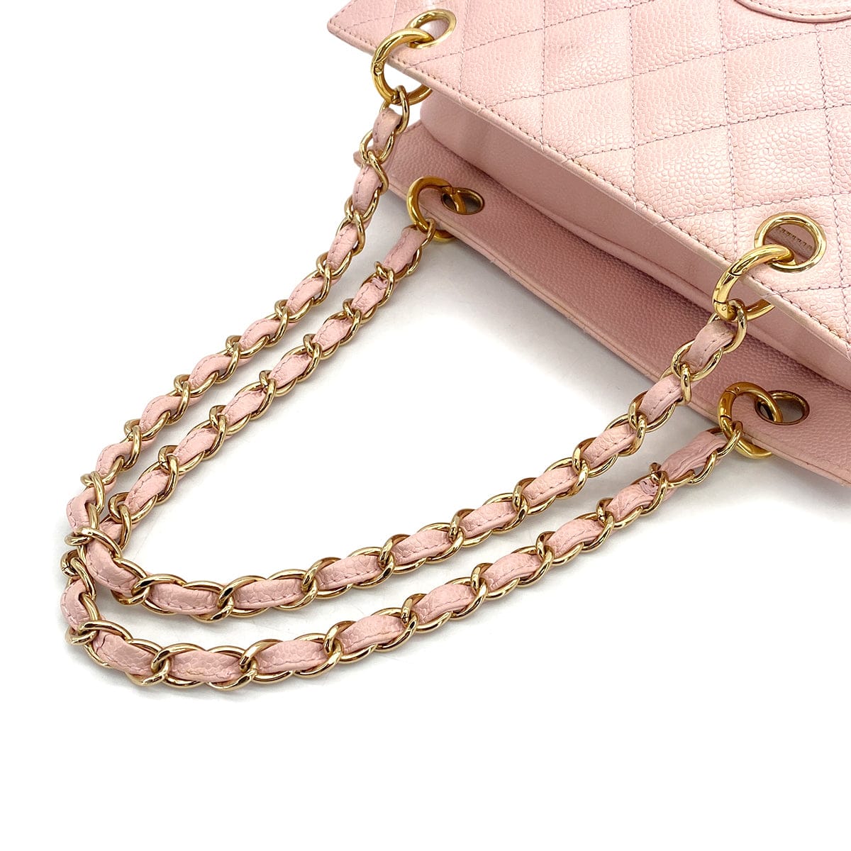 Luxury promise Japan VINTAGE CHANEL COCOMARK CHAIN TOTE BAG LIGHT PINK CAVIAR SKIN GOLD HARDWARE  90321763
