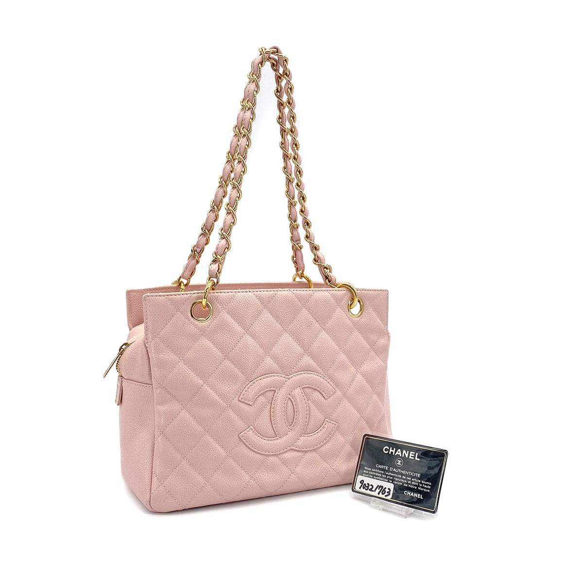 Luxury promise Japan VINTAGE CHANEL COCOMARK CHAIN TOTE BAG LIGHT PINK CAVIAR SKIN GOLD HARDWARE  90321763