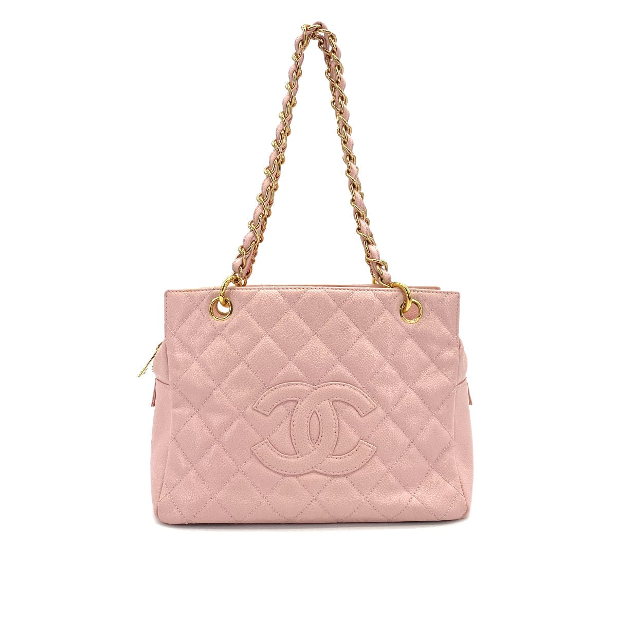 Luxury promise Japan VINTAGE CHANEL COCOMARK CHAIN TOTE BAG LIGHT PINK CAVIAR SKIN GOLD HARDWARE  90321763