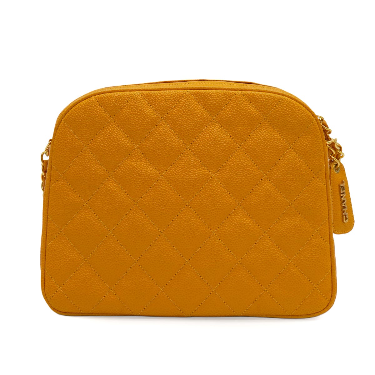 Luxury Promise Japan VINTAGE CHANEL COCOMARK MATELASSE CHAIN SHOULDER BAG ORANGE CAVIAR SKIN GOLD HARDWARE 90346100