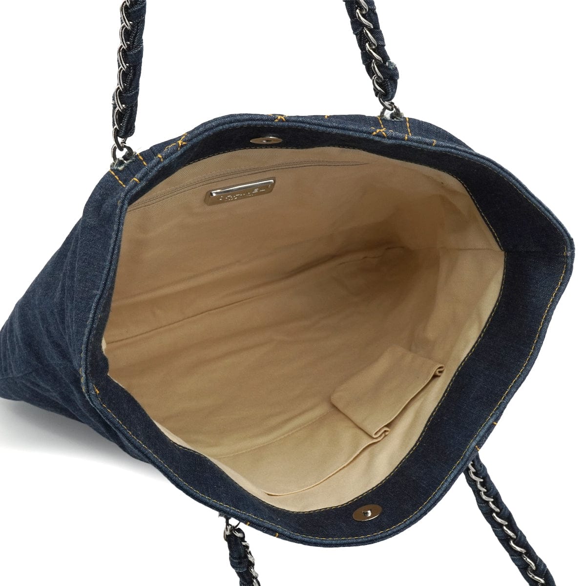 Luxury Promise Japan VINTAGE CHANEL COCOMARK MATELASSE CHAIN TOTE BAG BLUE DENIM SILVER HARDWARE 90340171
