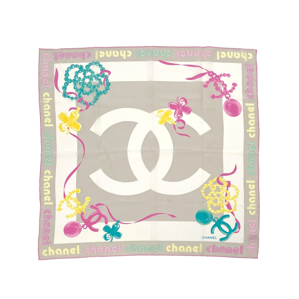 Luxury Promise Japan VINTAGE CHANEL COCOMARK SCARF MULTICOLOR SILK 90313887