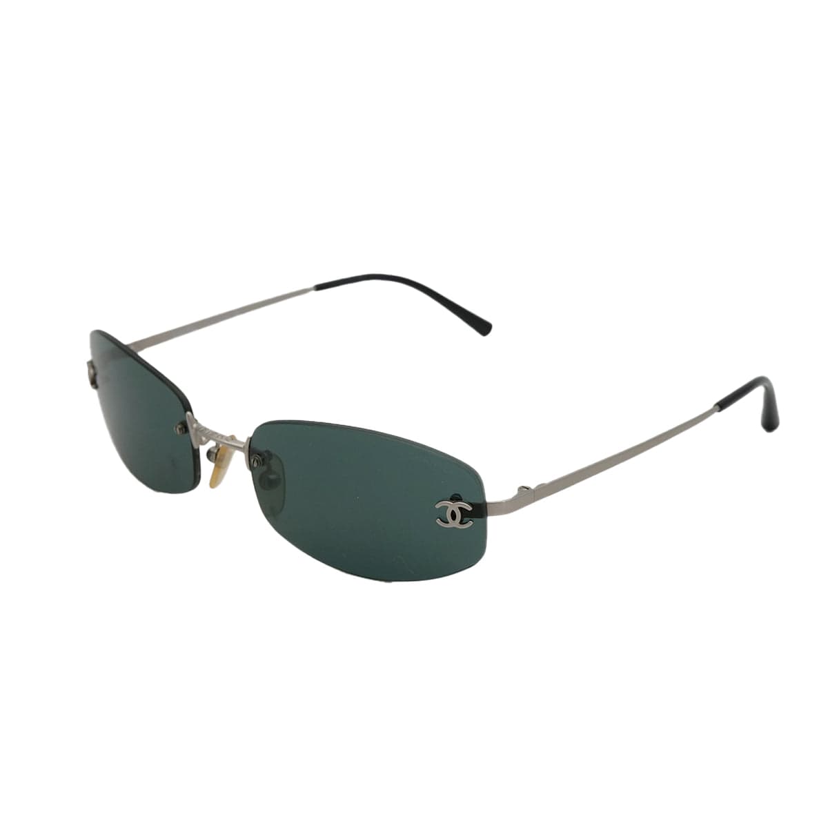 Luxury Promise Japan VINTAGE CHANEL COCOMARK SUNGLASSES BLACK EYEWEAR 90322134