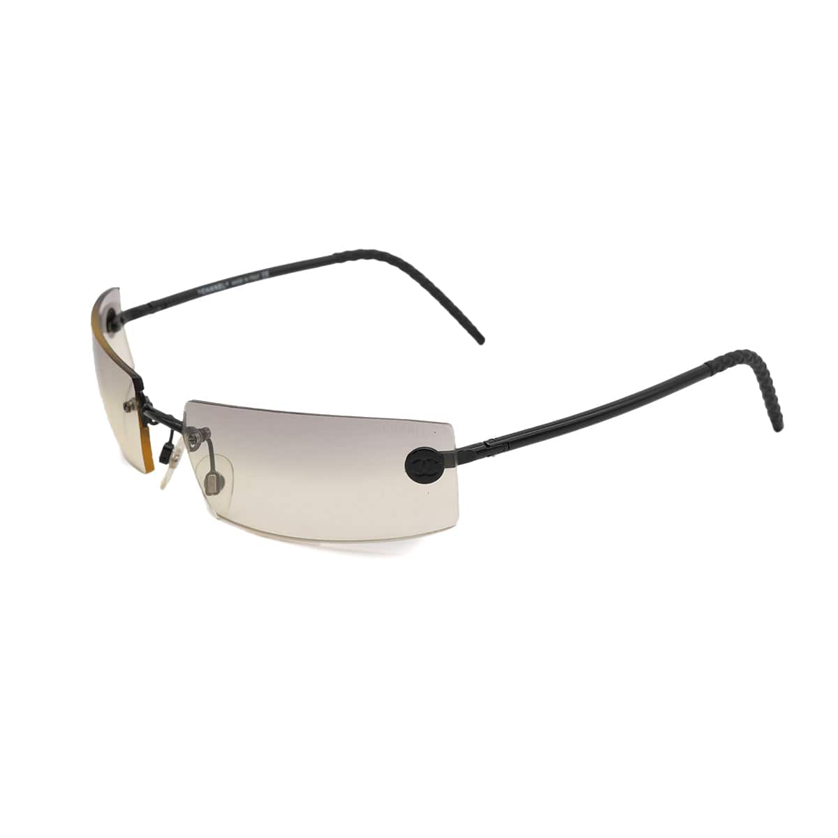 Luxury Promise Japan VINTAGE CHANEL COCOMARK SUNGLASSES BLACK EYEWEAR 90323168