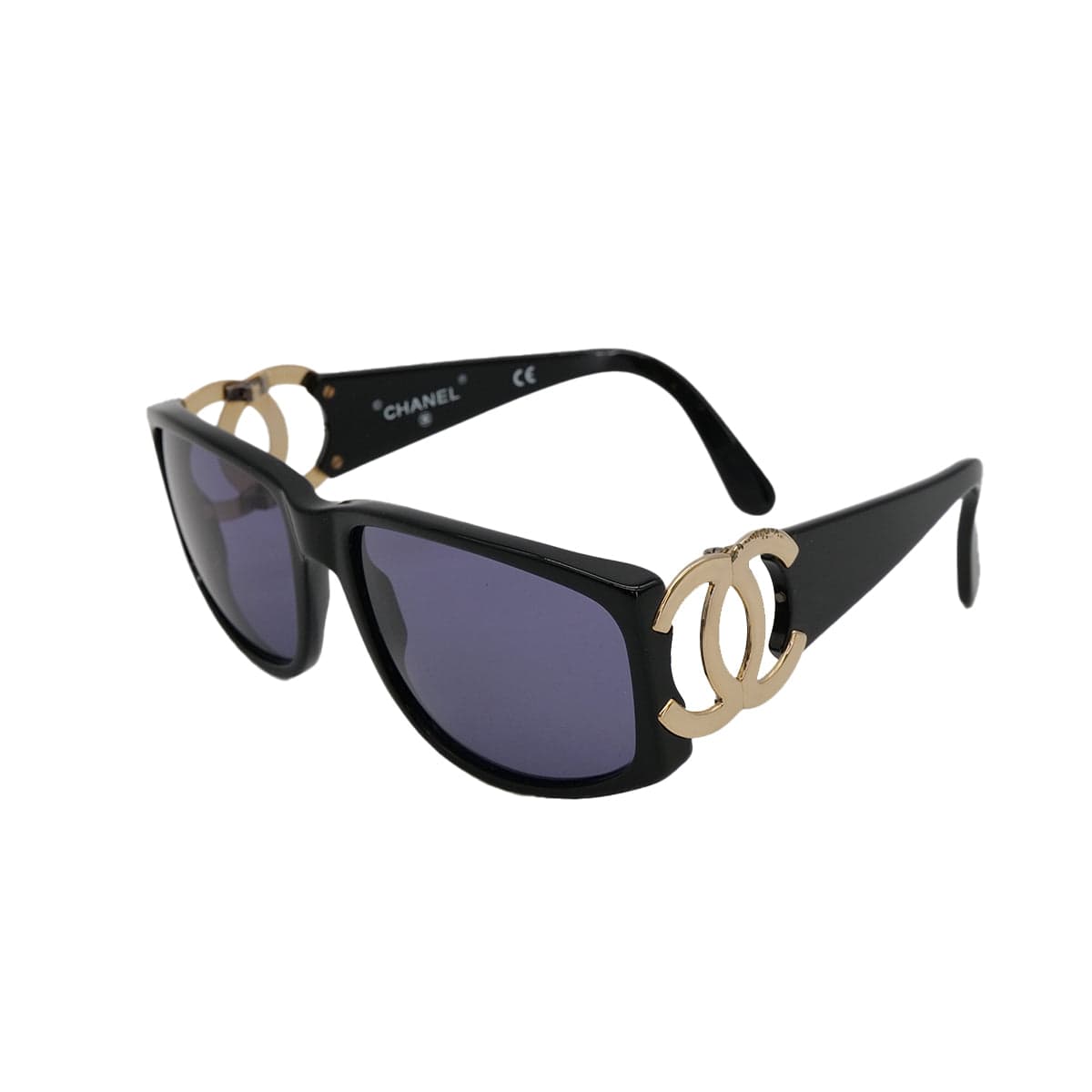 Luxury Promise Japan VINTAGE CHANEL COCOMARK SUNGLASSES BLACK EYEWEAR 90324114