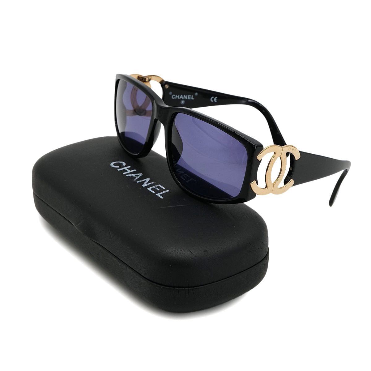 Luxury Promise Japan VINTAGE CHANEL COCOMARK SUNGLASSES BLACK EYEWEAR 90325301