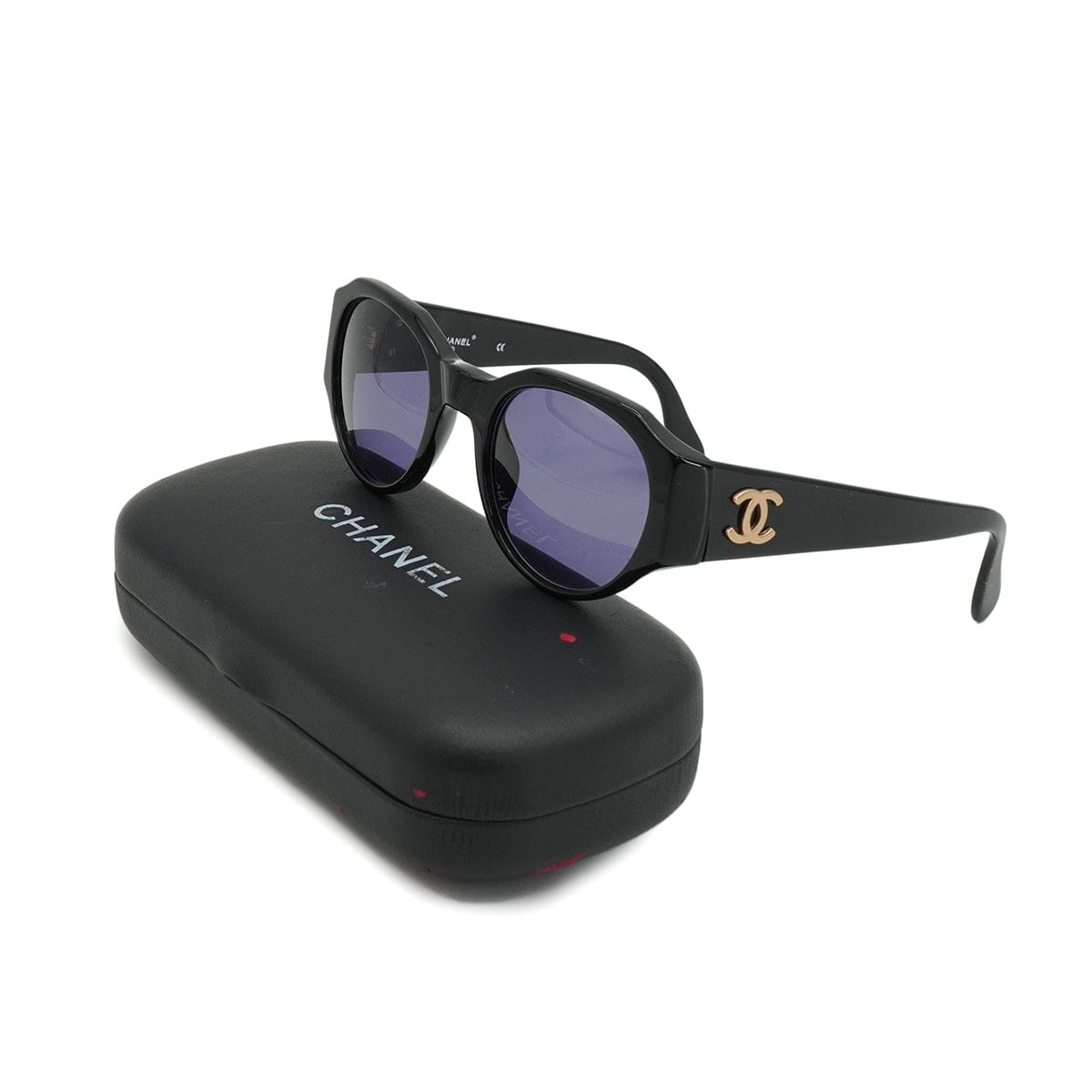 Luxury Promise Japan VINTAGE CHANEL COCOMARK SUNGLASSES BLACK EYEWEAR 90326754