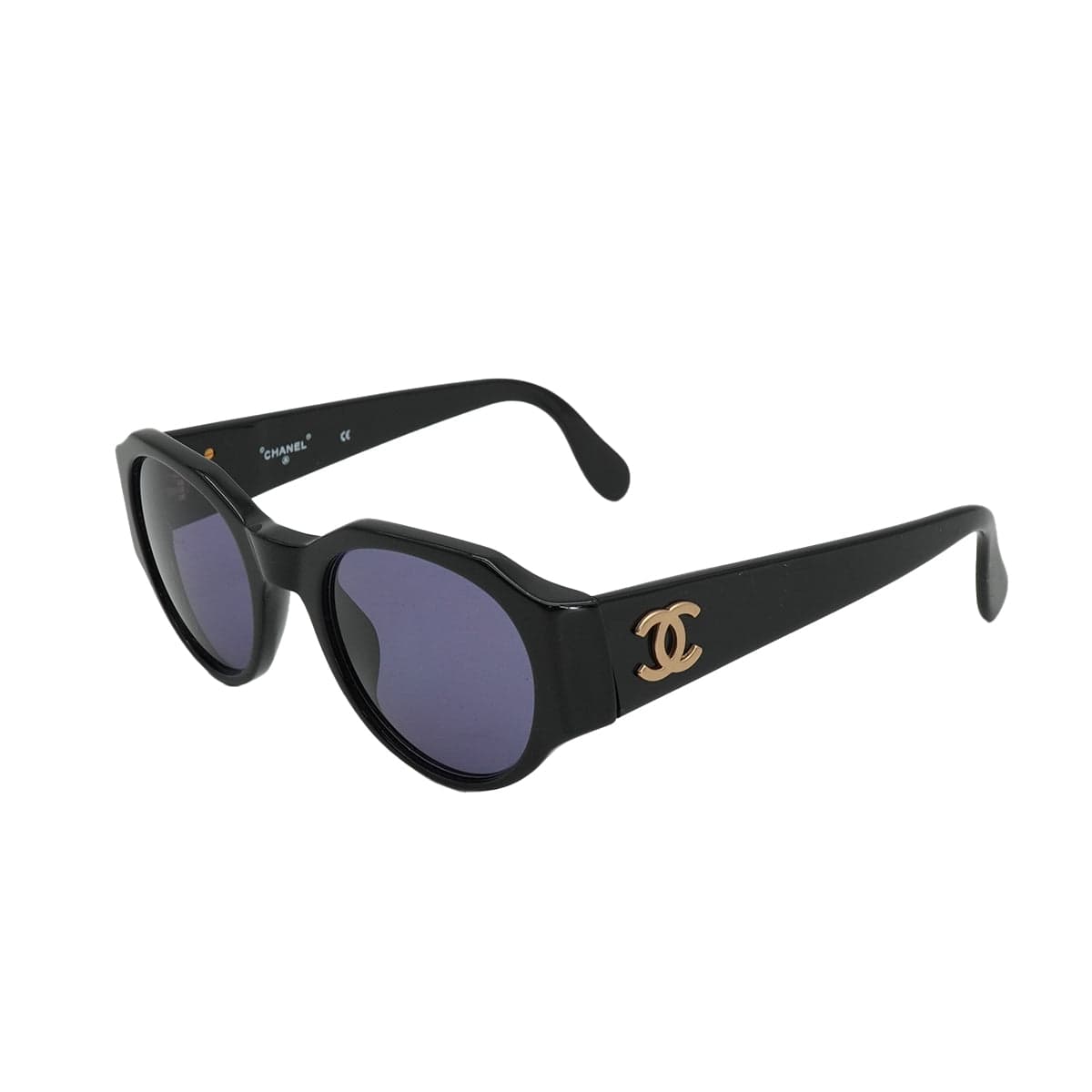 Luxury Promise Japan VINTAGE CHANEL COCOMARK SUNGLASSES BLACK EYEWEAR 90326754