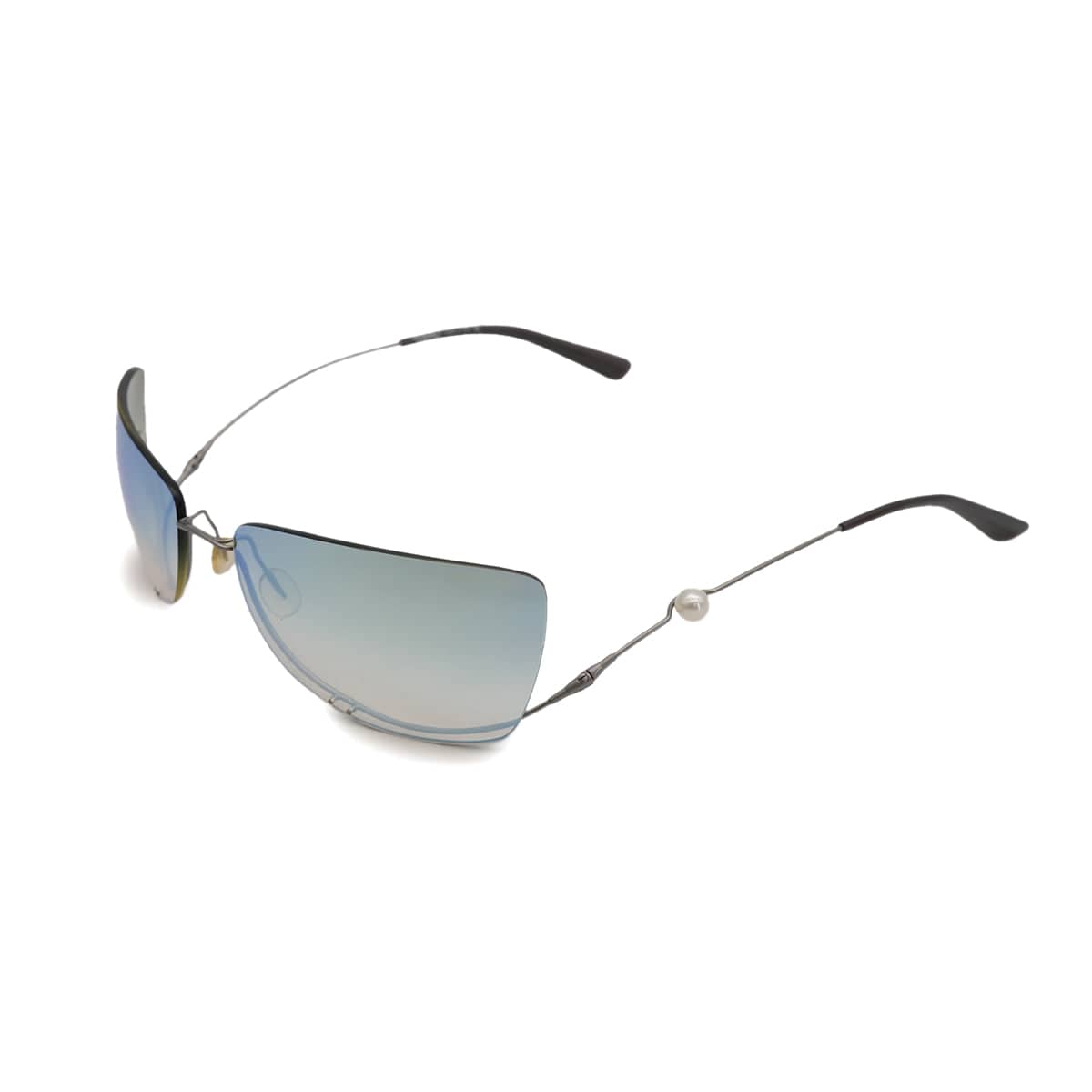 Luxury Promise Japan VINTAGE CHANEL COCOMARK SUNGLASSES FAUX PEARL SILVER EYEWEAR 90323172