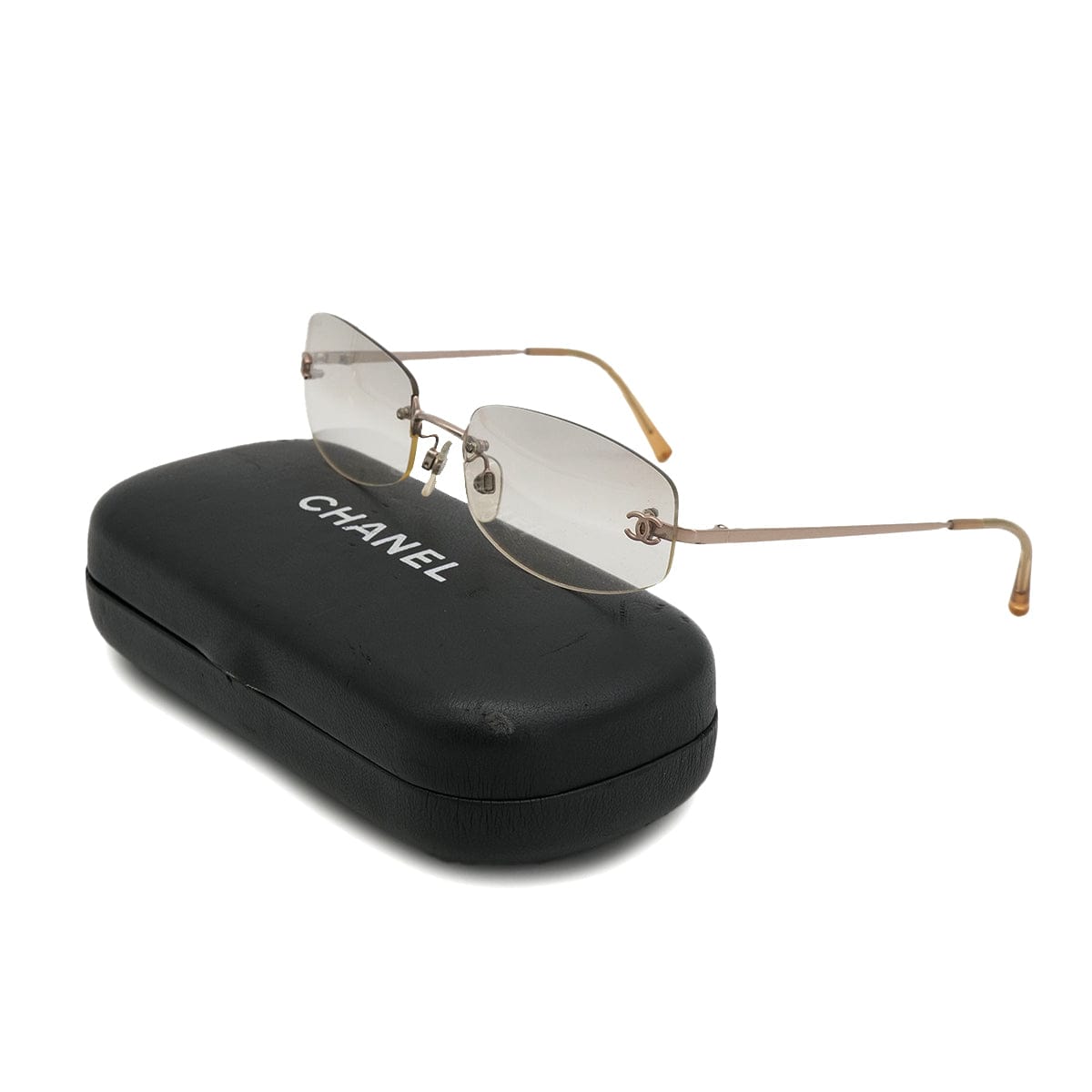 Luxury Promise Japan VINTAGE CHANEL COCOMARK SUNGLASSES GOLD EYEWEAR 90323170