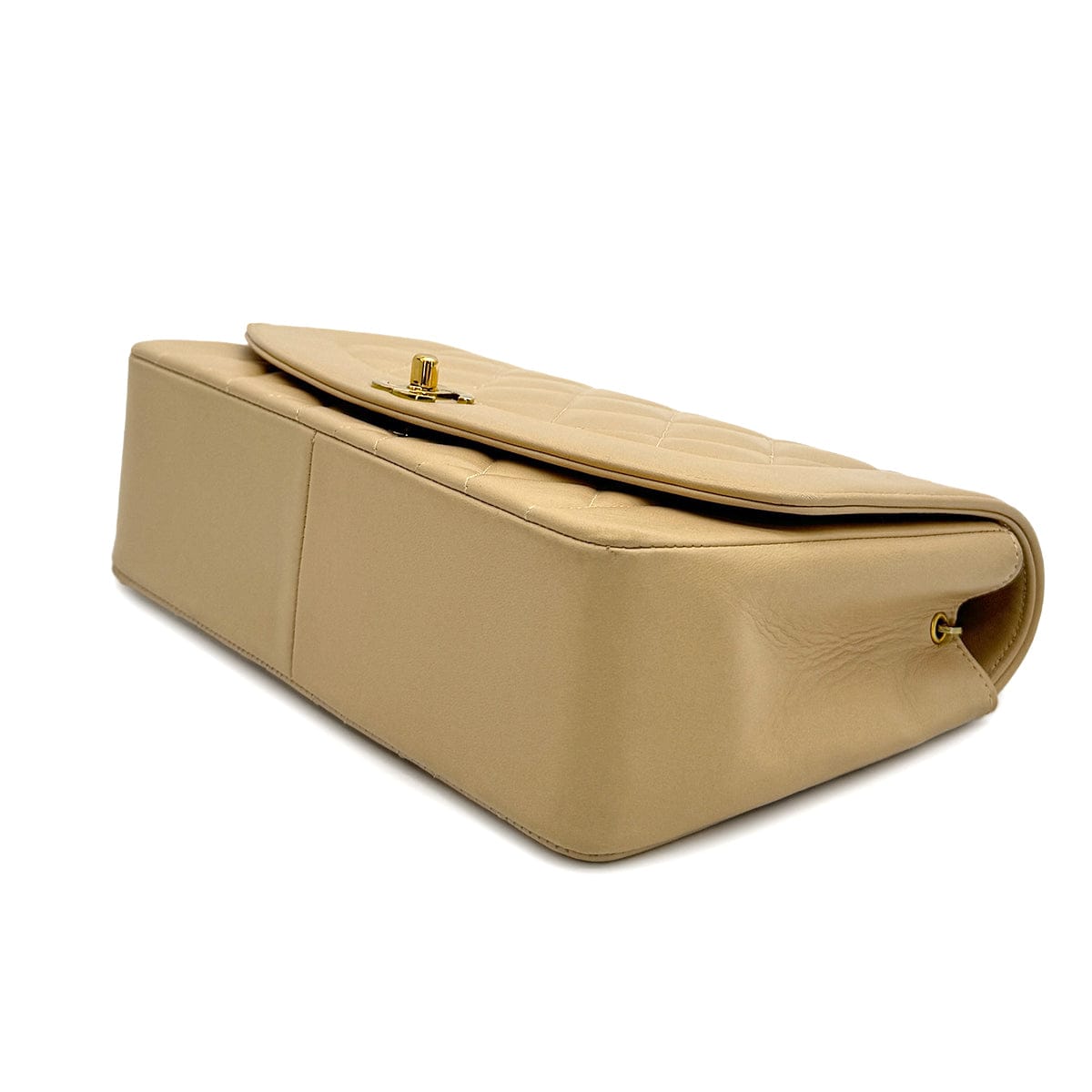 Luxury Promise Japan VINTAGE CHANEL DIANA MEDIUM CHAIN SHOULDER BAG BEIGE LAMB SKIN GOLD HARDWARE 90314777