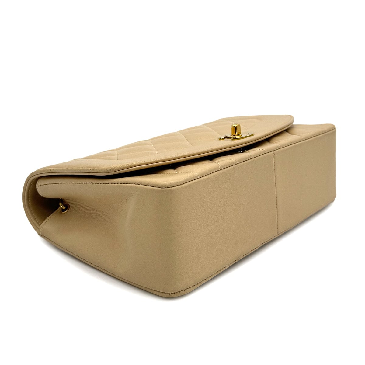 Luxury Promise Japan VINTAGE CHANEL DIANA MEDIUM CHAIN SHOULDER BAG BEIGE LAMB SKIN GOLD HARDWARE 90314777
