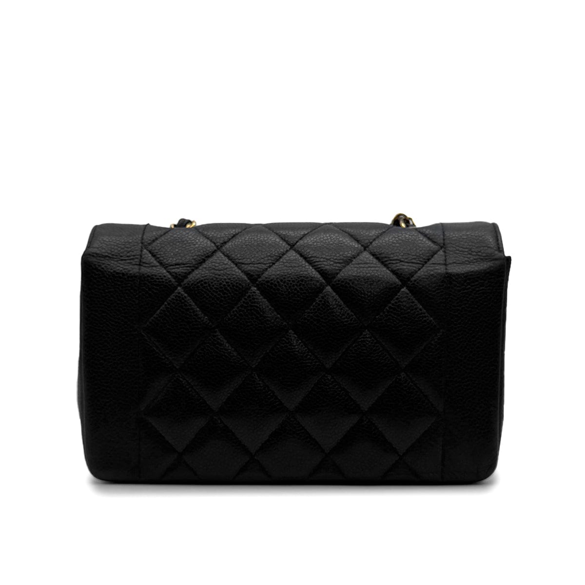 Luxury Promise Japan VINTAGE CHANEL DIANA SMALL CHAIN SHOULDER BAG BLACK CAVIAR SKIN GOLD HARDWARE 90315881