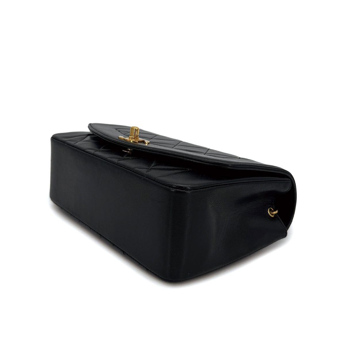 Luxury Promise Japan VINTAGE CHANEL DIANA SMALL CHAIN SHOULDER BAG BLACK LAMB SKIN GOLD HARDWARE 90241781