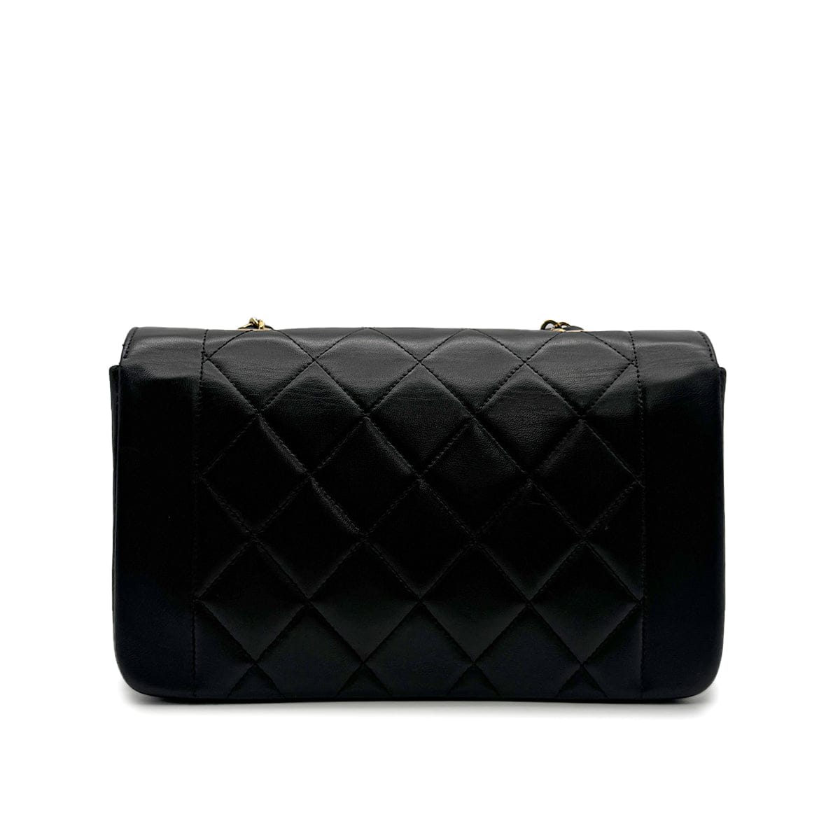 Luxury Promise Japan VINTAGE CHANEL DIANA SMALL CHAIN SHOULDER BAG BLACK LAMB SKIN GOLD HARDWARE 90323458