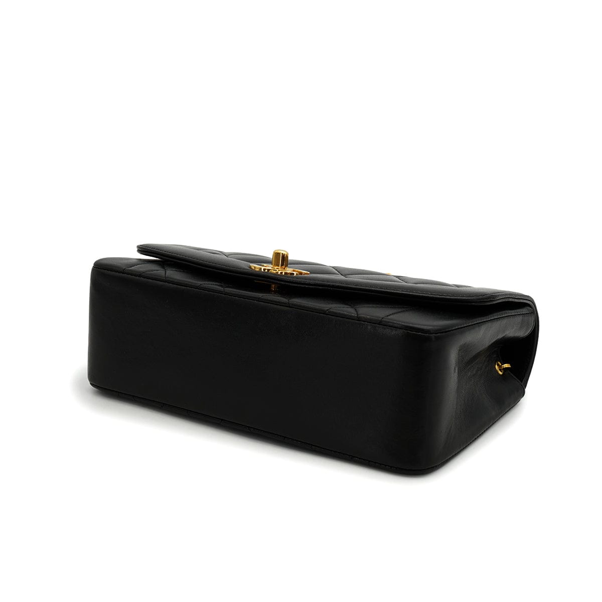 Luxury Promise Japan VINTAGE CHANEL DIANA SMALL CHAIN SHOULDER BAG BLACK LAMB SKIN GOLD HARDWARE 90330930